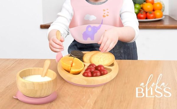 Bamboo Baby Plates Set - Pink