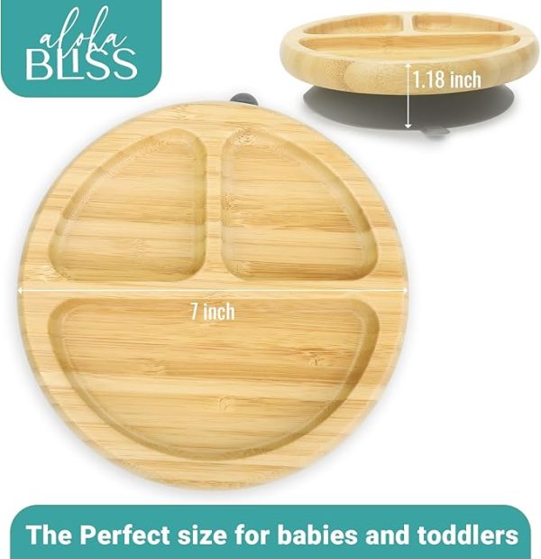 3PCS Bamboo Suction Plates for Babies - Image 4