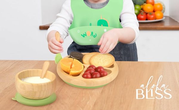 Bamboo Baby Plates Set - Green
